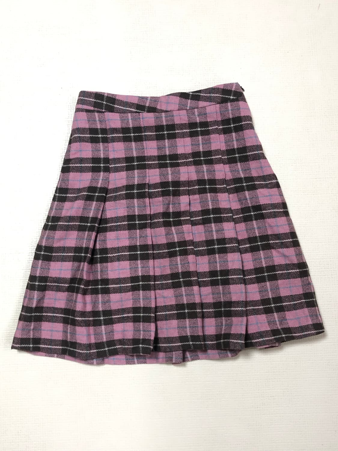 빈티지 핑크 브라운 체크 패턴 스커트 상품이미지8