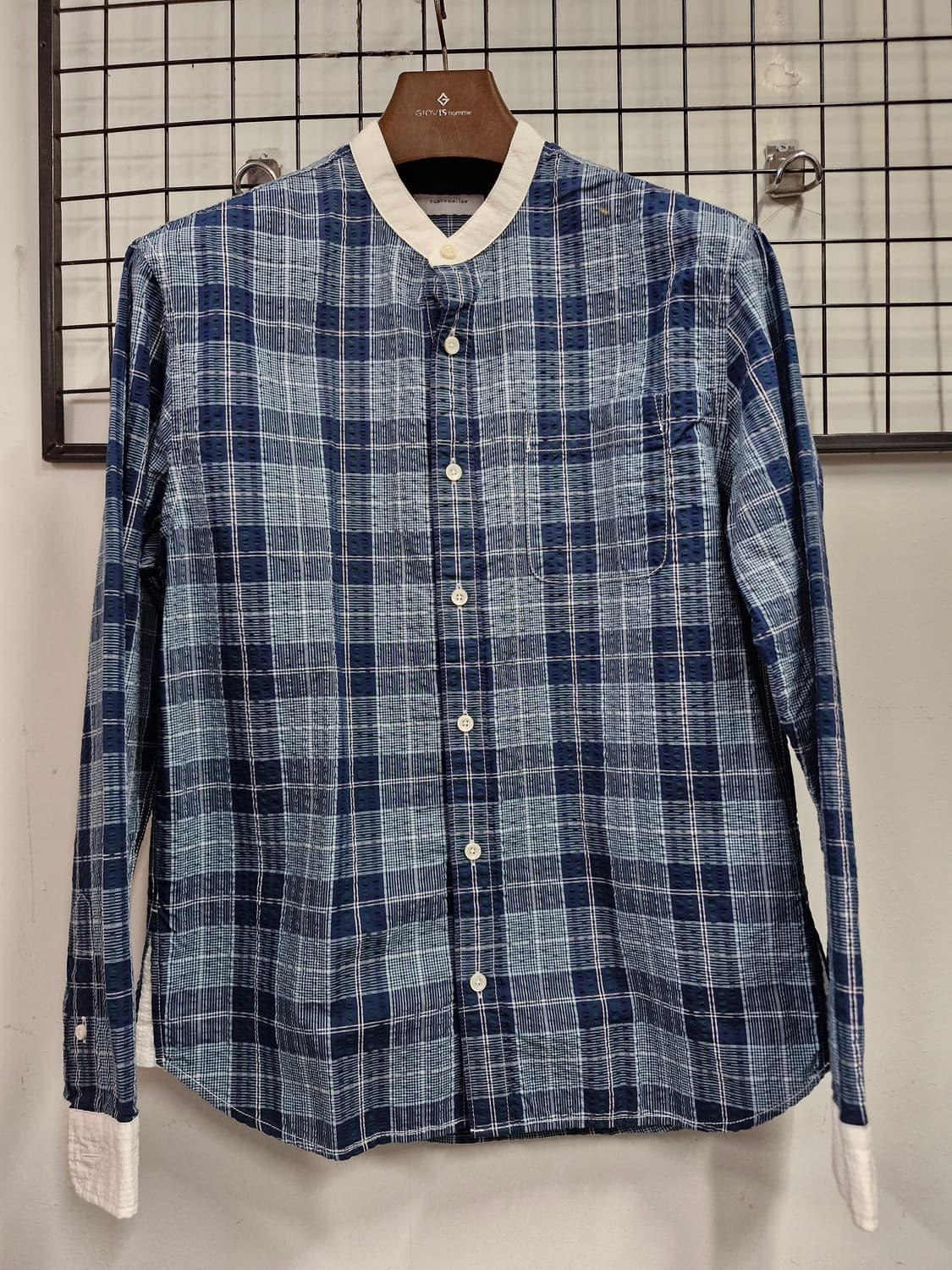 95M 커스텀멜로우 체크 긴팔 셔츠. 상품이미지1