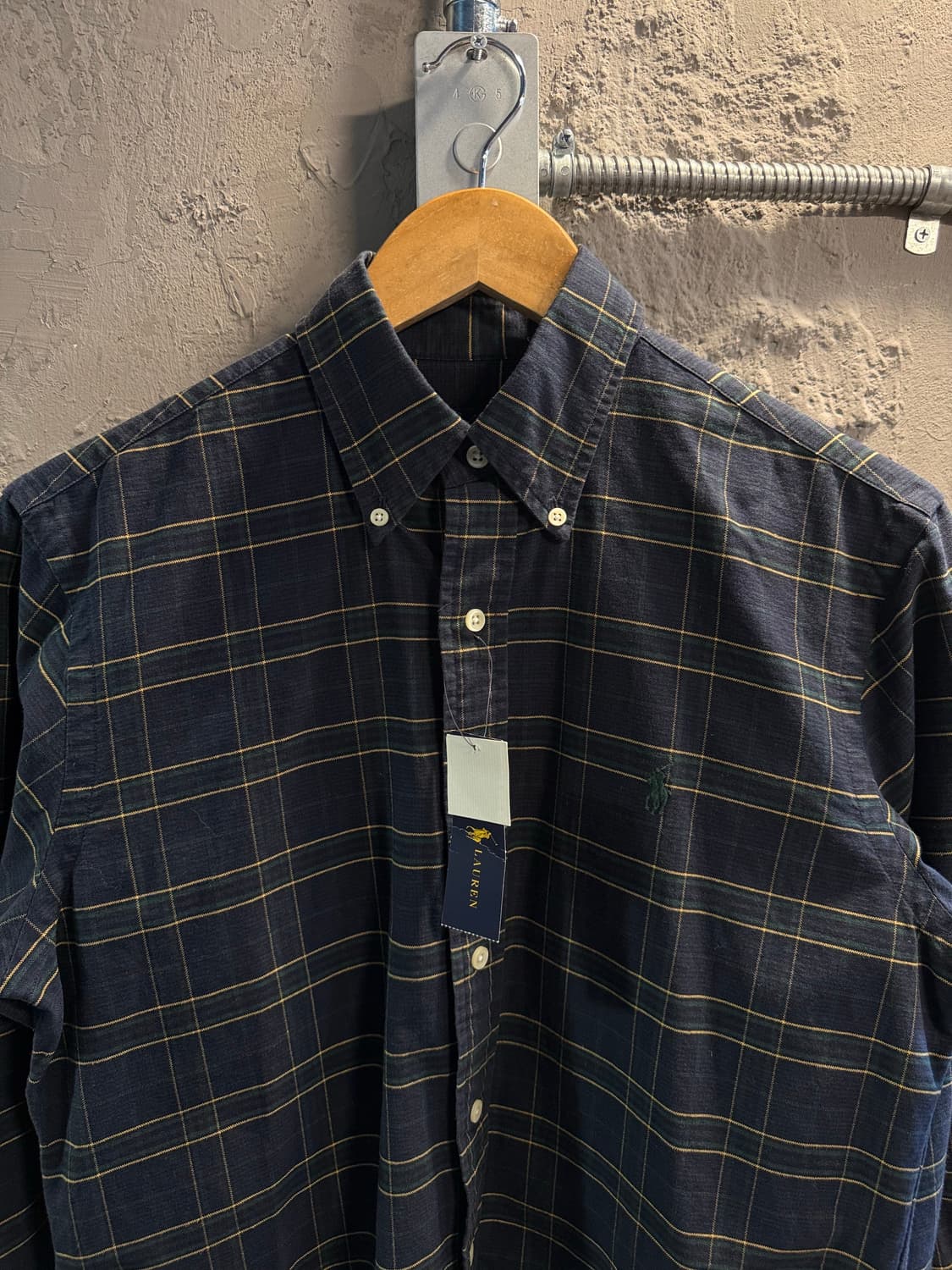 S 랄프로렌 RALPH LAUREN 체크 버튼다운 셔츠 네이비 상품이미지4