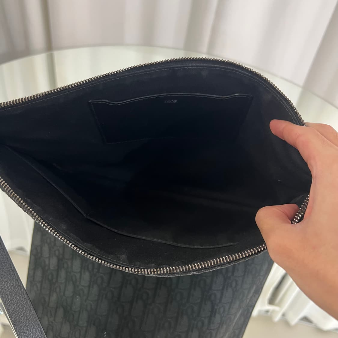 디올 오블리크 A4 클러치 블랙 상품이미지7