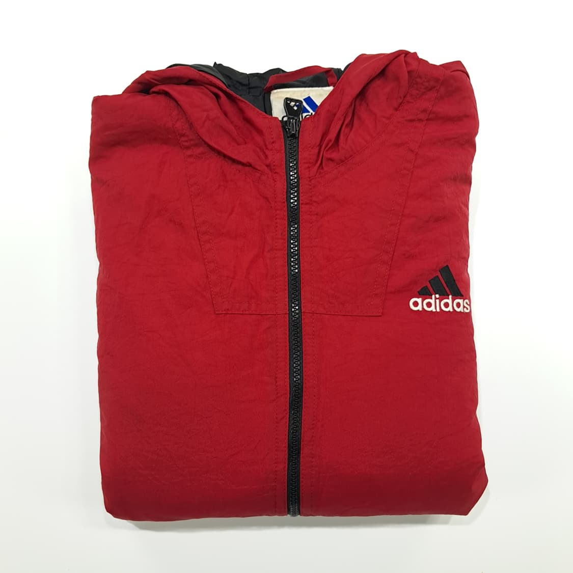 CN893 L 아디다스 레드 블랙 컬러블록 후드 자켓 점퍼 상품이미지10