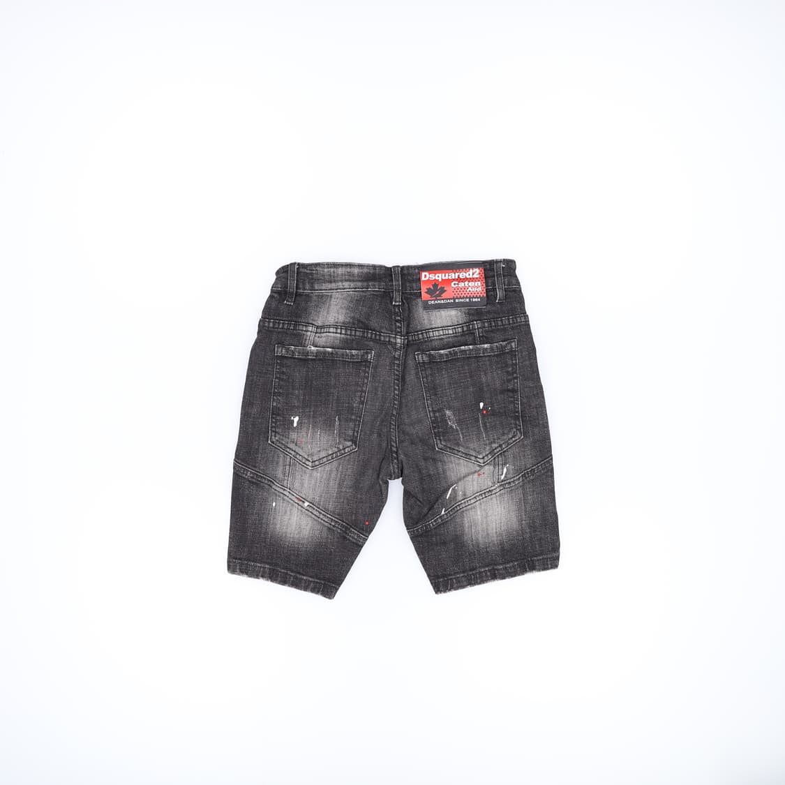 허리단34.5 빈티지 흑청 데님반바지 0320H1 상품이미지2