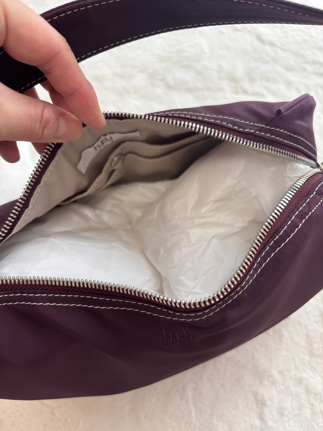 혜키 포티백 퍼플 poty bag purple 방수 나일론 숄더백 상품이미지8