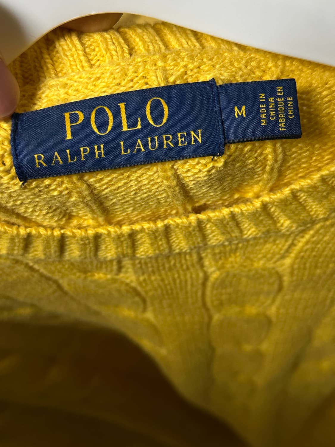 [M]폴로 랄프로렌 케이블 니트/옐로우 상품이미지4