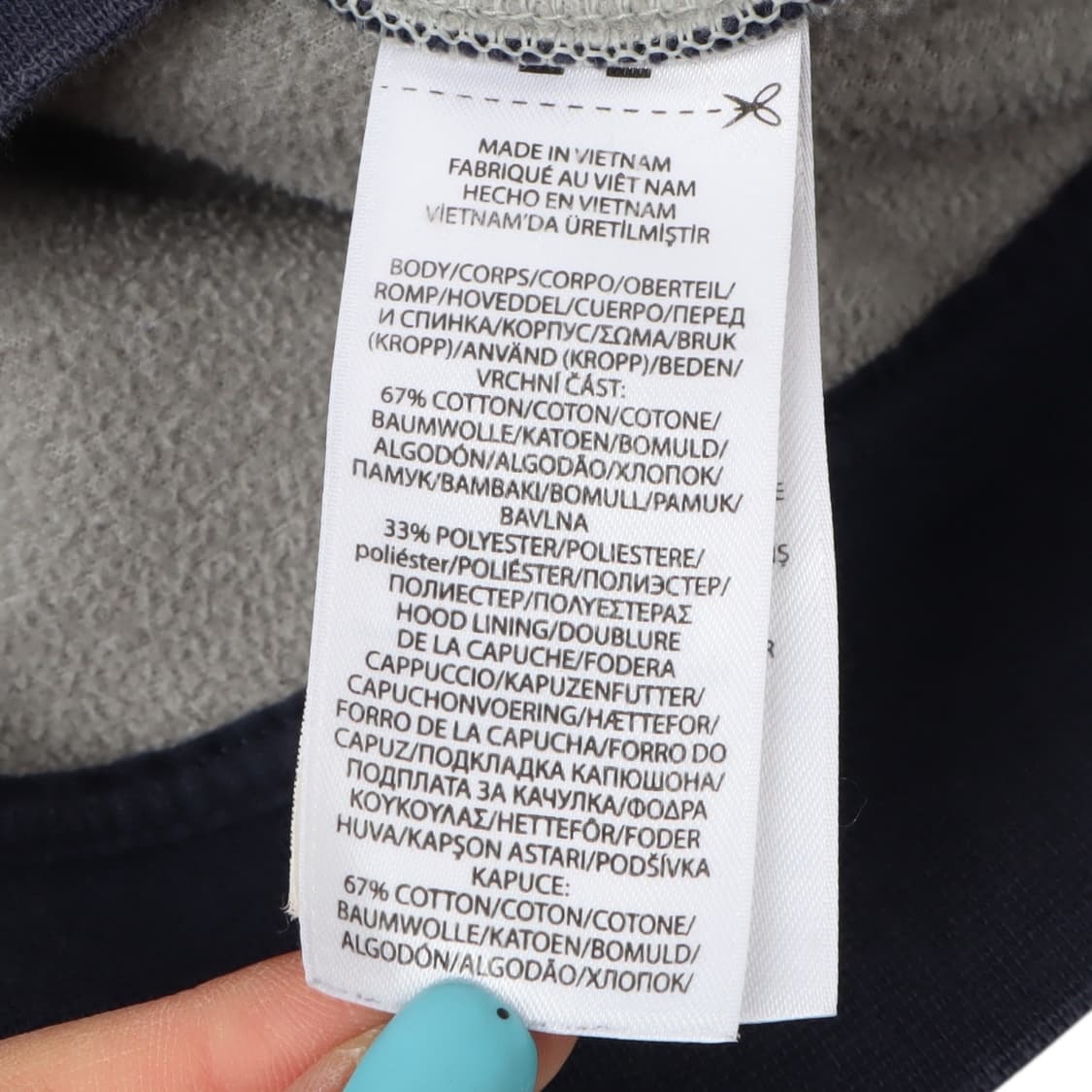 폴로 랄프로렌 QR 네이비 플리스라이닝 후드티 상품이미지9