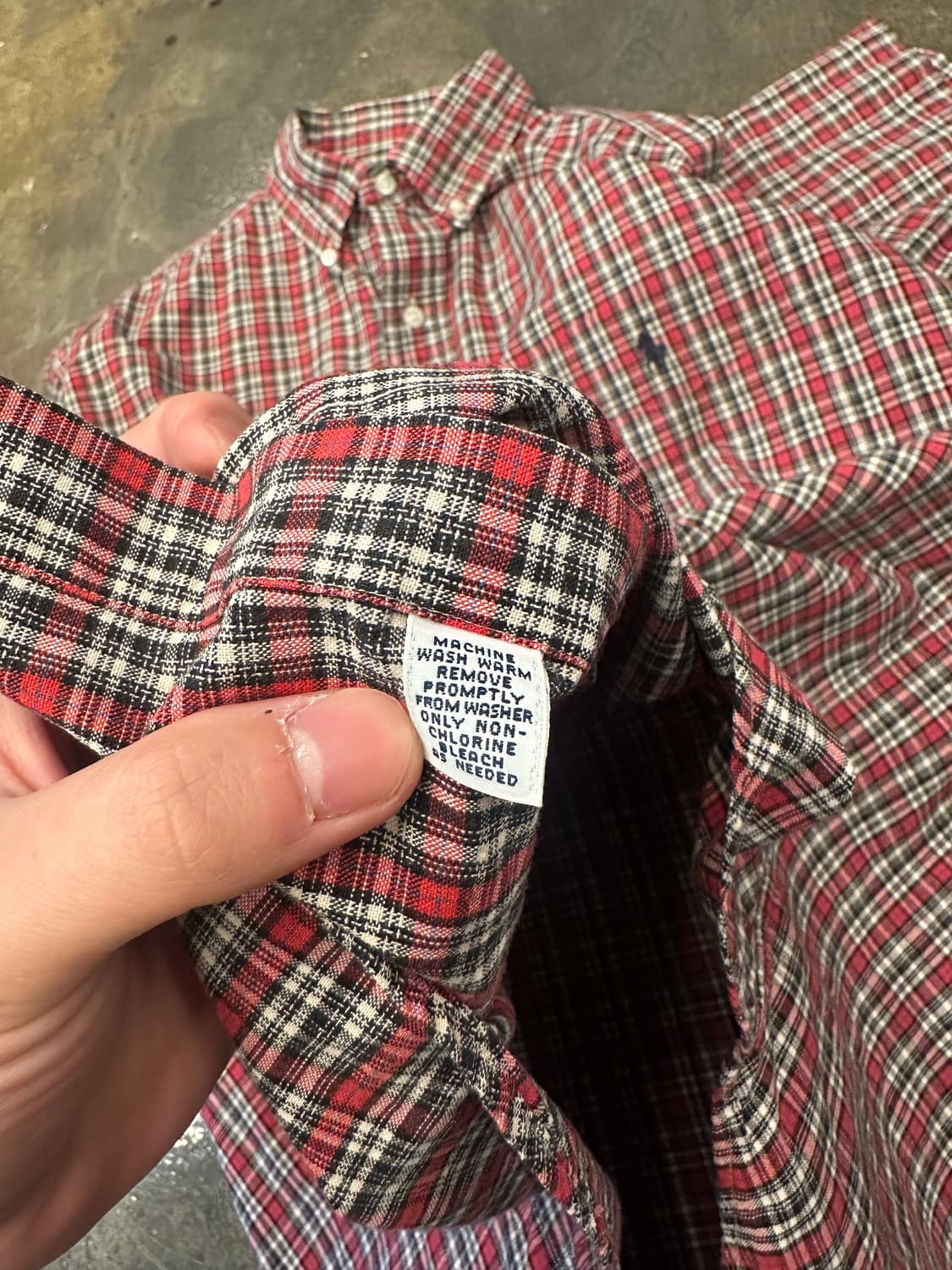 POLO 폴로 랄프로렌 체크 반팔 셔츠 M 상품이미지6