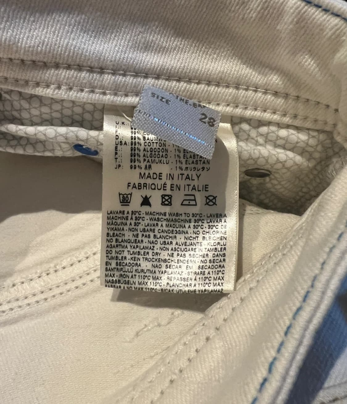 Diesel x Adidas 콜라보 화이트진 W28 L30 상품이미지6