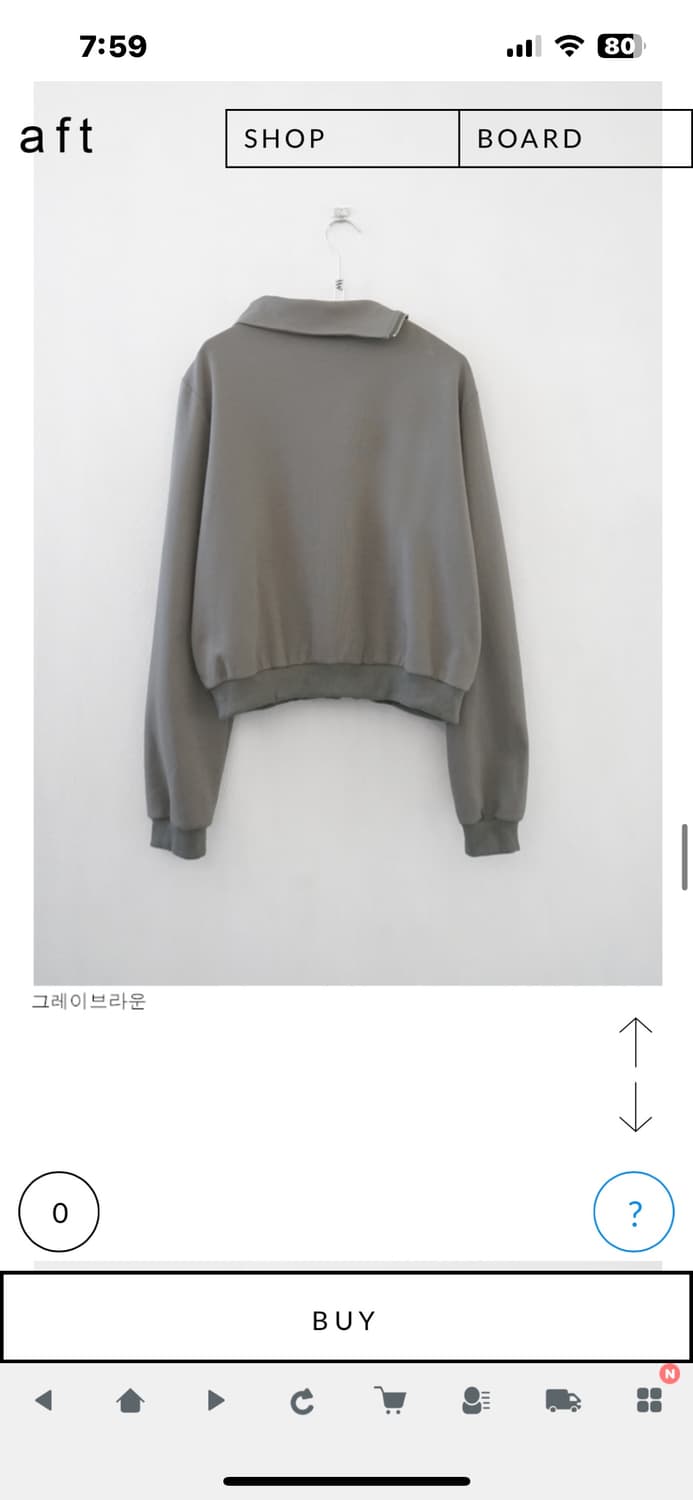 에프터먼데이 하이넥 언발란스 집업 상품이미지6