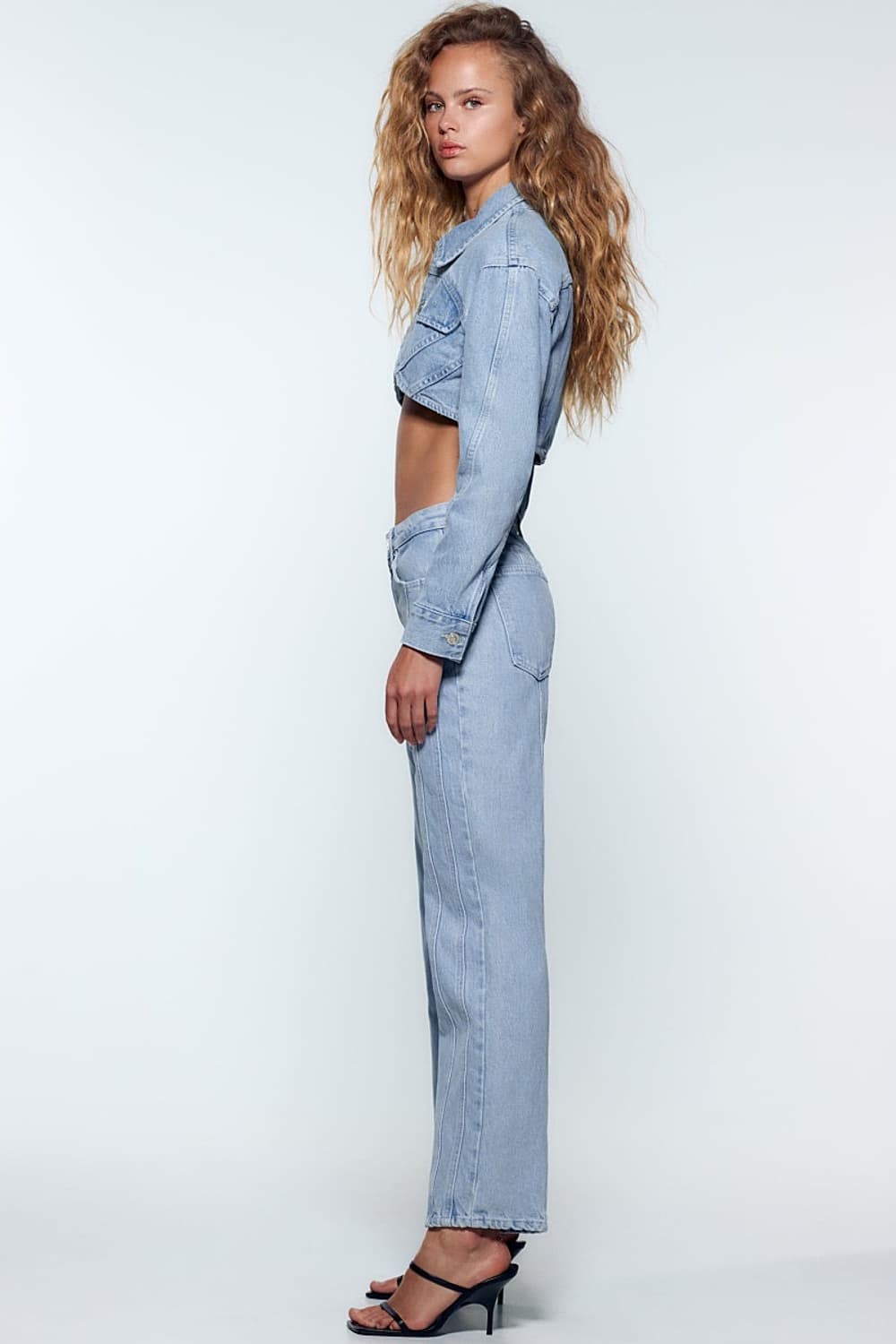 (새상품) 트와이스 나연 Zara 자라 스트레이트 진 데님 팬츠 바지 상품이미지4