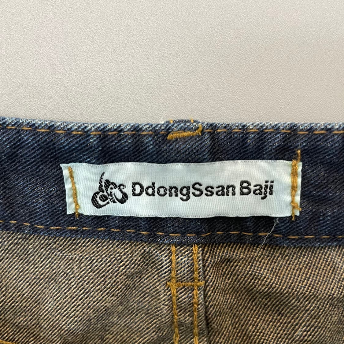 (29) 빈티지 y2k 샌드워싱 진청 데님 미니스커트 상품이미지3