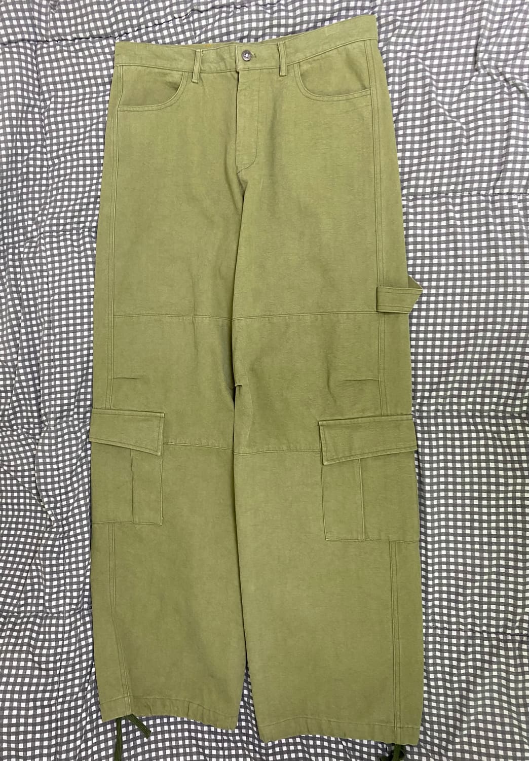 9999아카이브 오블리크 팬츠 카키 3 상품이미지1