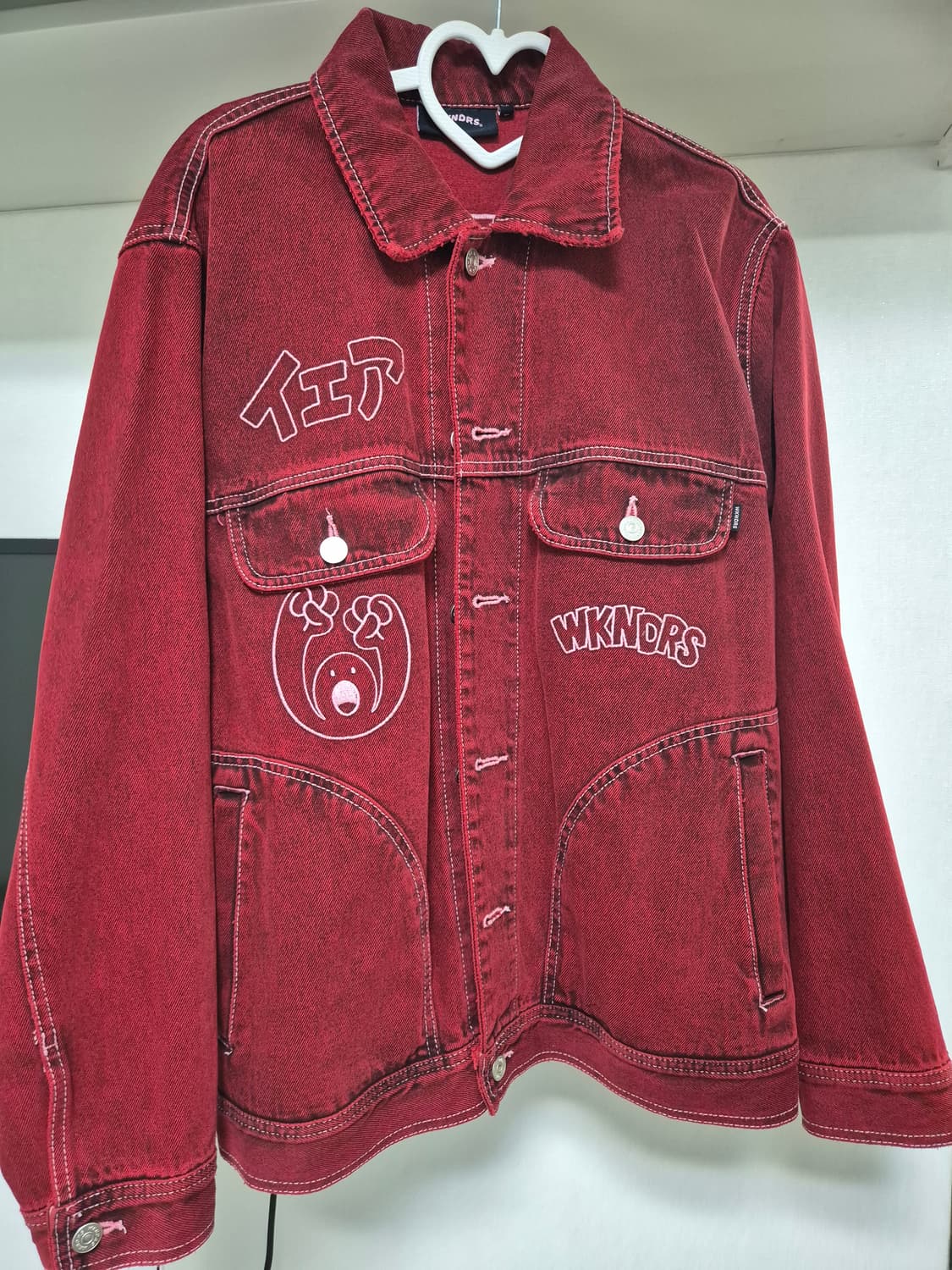 위켄더스 88 트러커 자켓 레드 M 상품이미지3