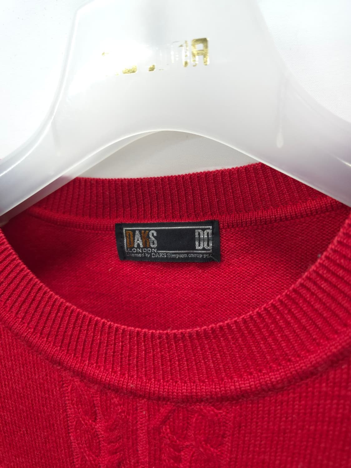 닥스런던 빈티지 울 100% 꽈배기 포인트 니트 (55~66) 상품이미지6