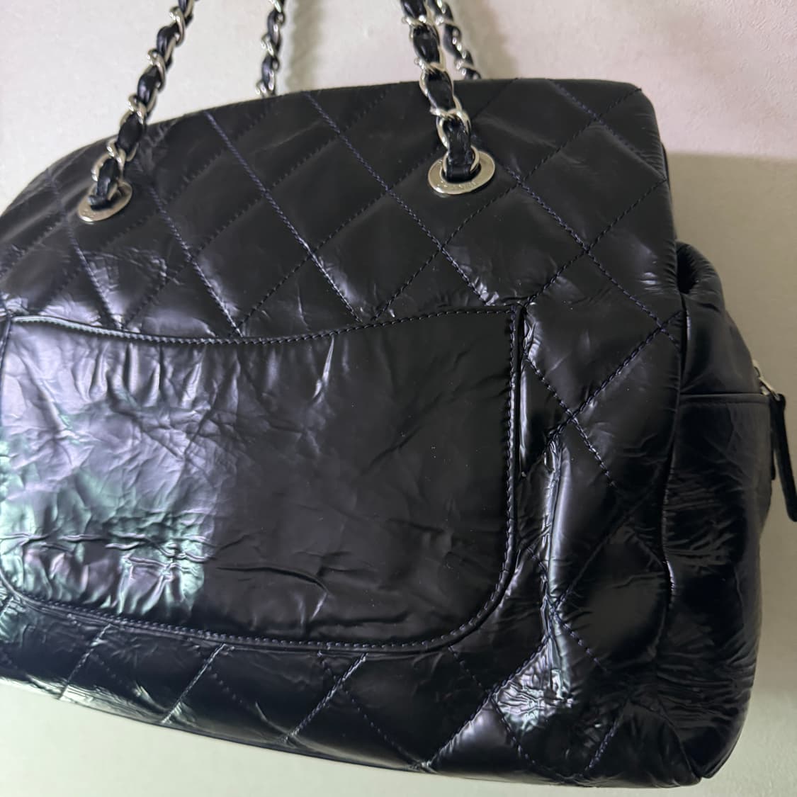 샤넬 마틀라세 빈티지 송아지가죽 숄더백 상품이미지5