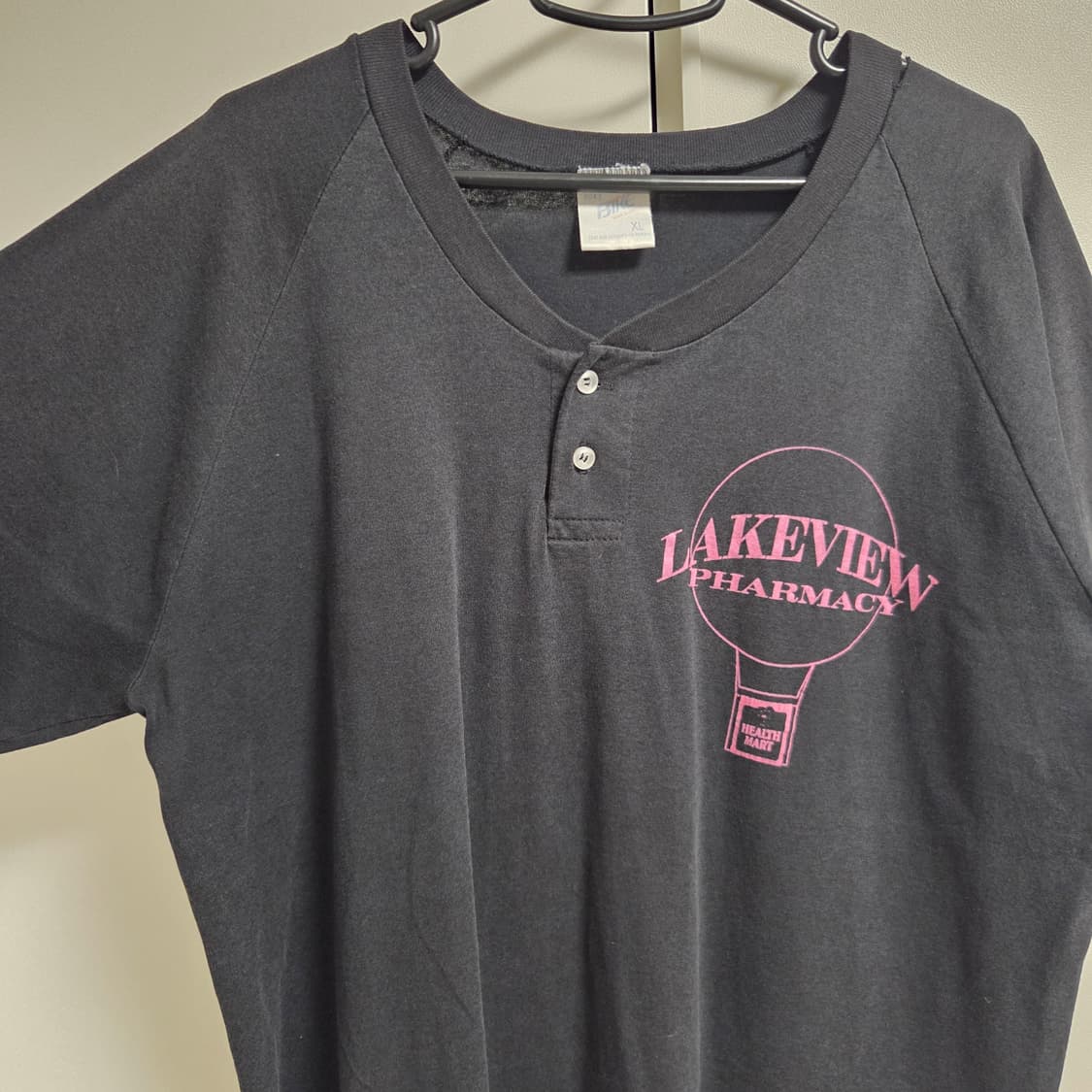 미국제 90s 헨리넥 반팔 티셔츠 L(100) 상품이미지2