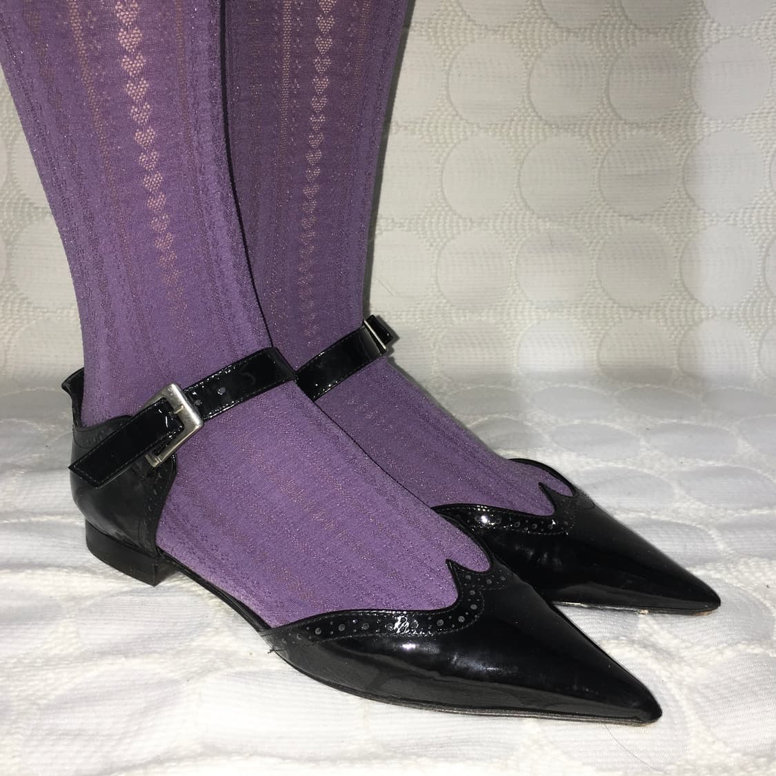 존 갈리아노 블랙 에나멜 포인티드 토 메리제인 슈즈 상품이미지2