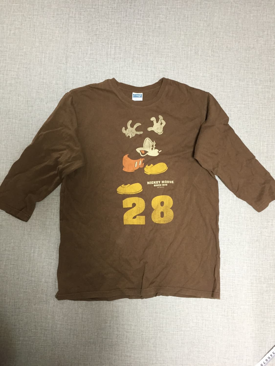 Disney 디즈니 올드스쿨아메카지 미키마우스 7부티셔츠 초코대대장 상품이미지1