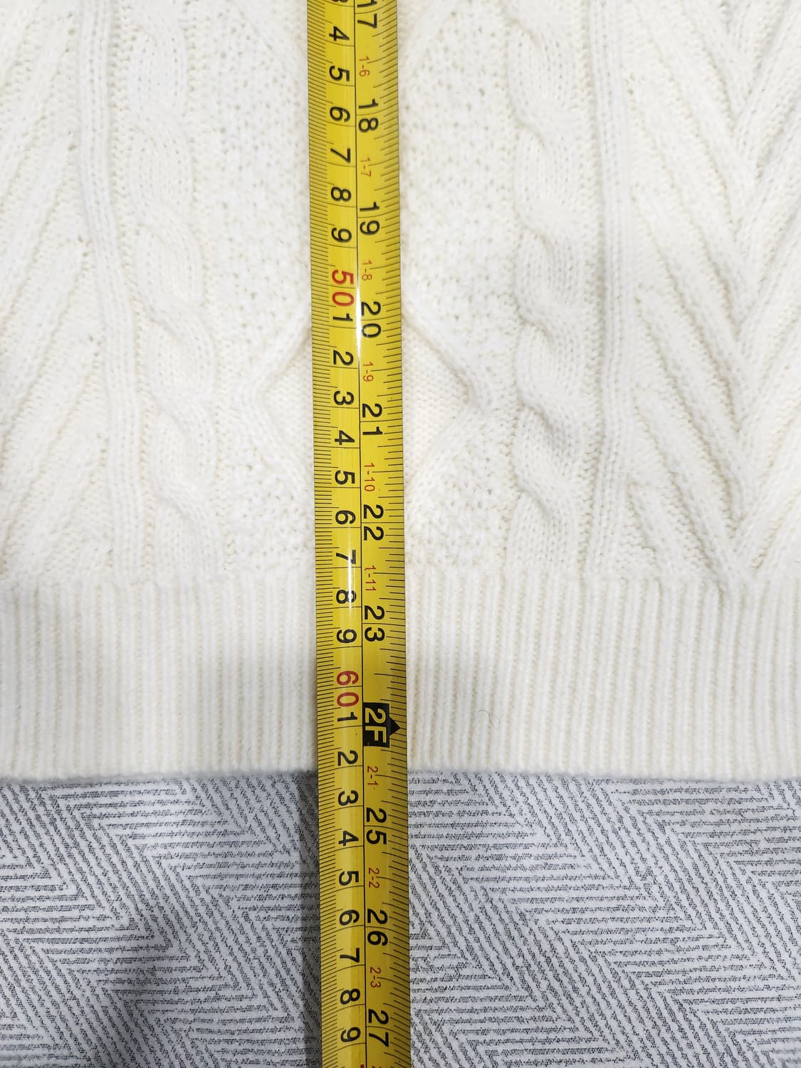 장 미셸 바스키아 크림색 케이블 니트 스웨터 남성 105사이즈 상품이미지9