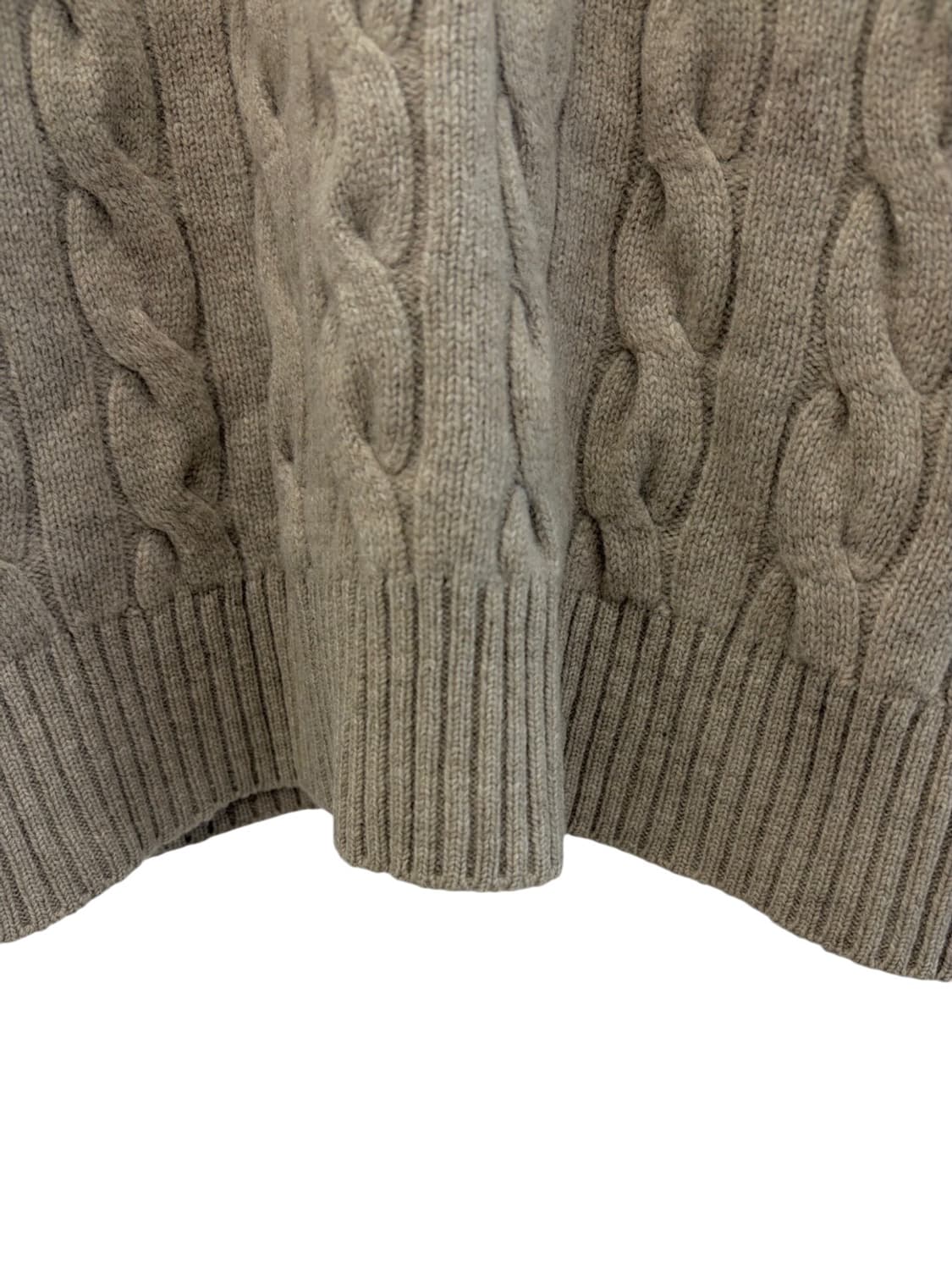 라코스테 꽈배기 니트 베이지 (여성M) 상품이미지5