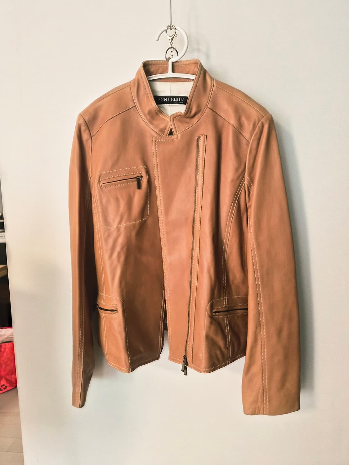 [ANNE KLEIN] 앤클라인 최고급 양가죽 스탠드카라 자켓 상품이미지1