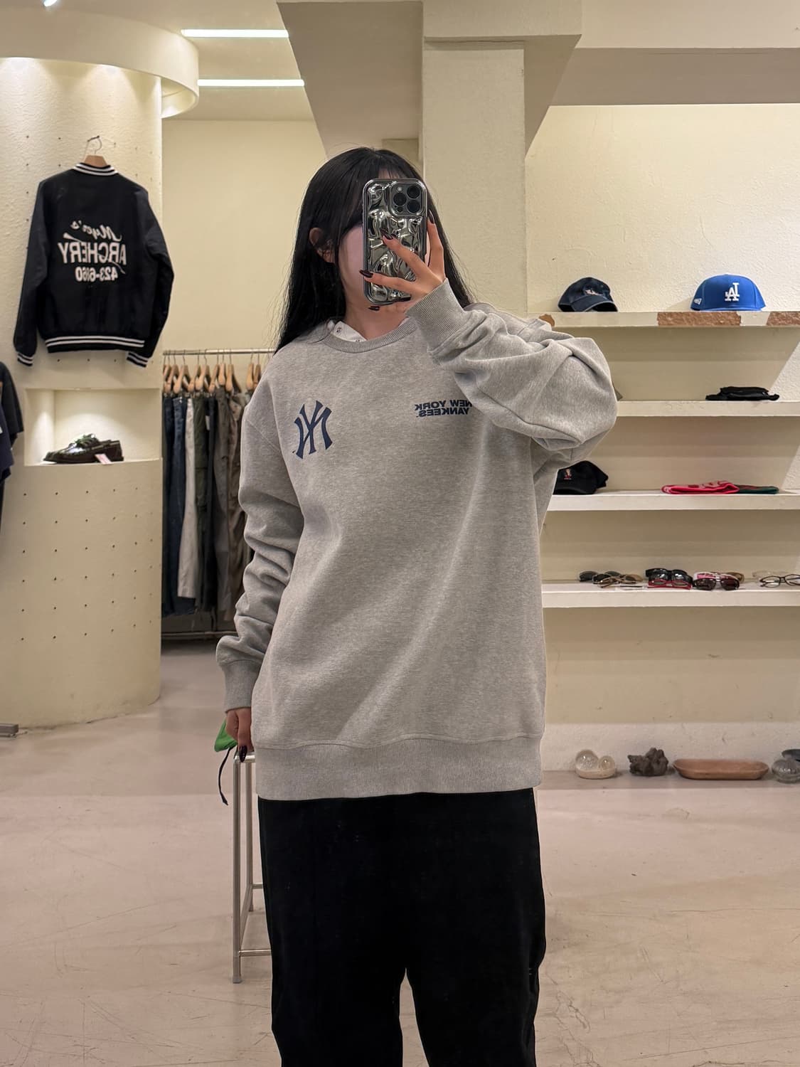 뉴에라 뉴욕 양키스 100주년 기념 맨투맨 U1090 상품이미지1