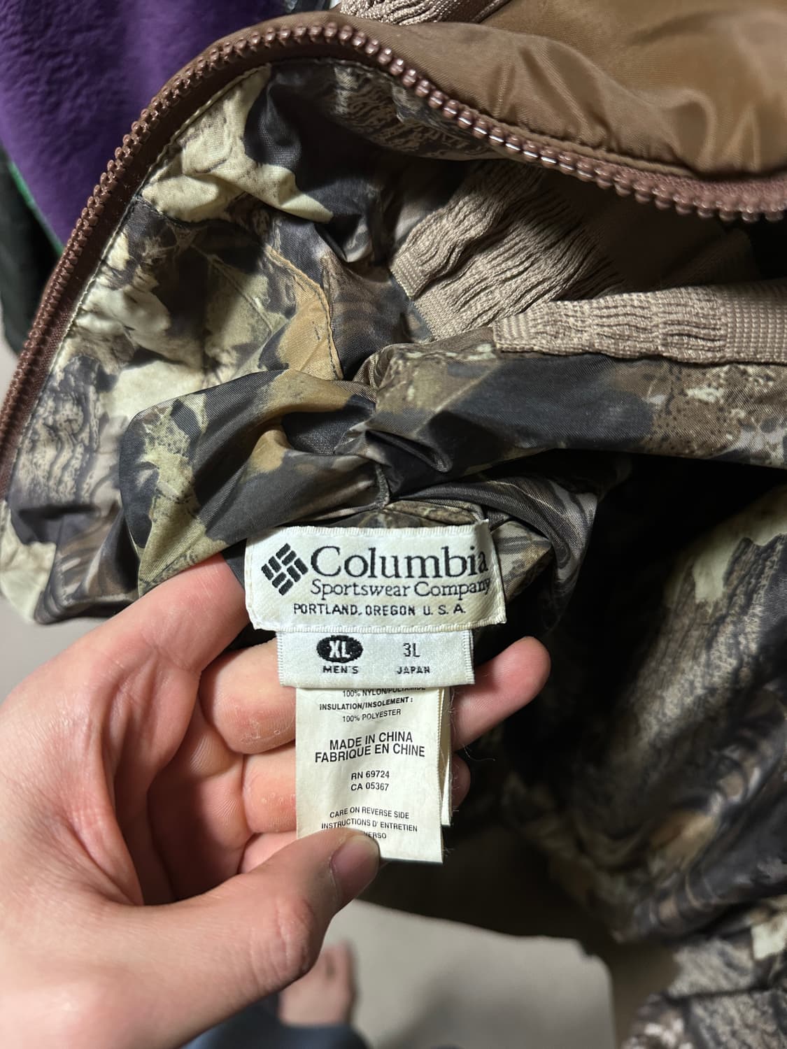 컬럼비아 리버시블 리얼트리 Ma-1 푸퍼 상품이미지8