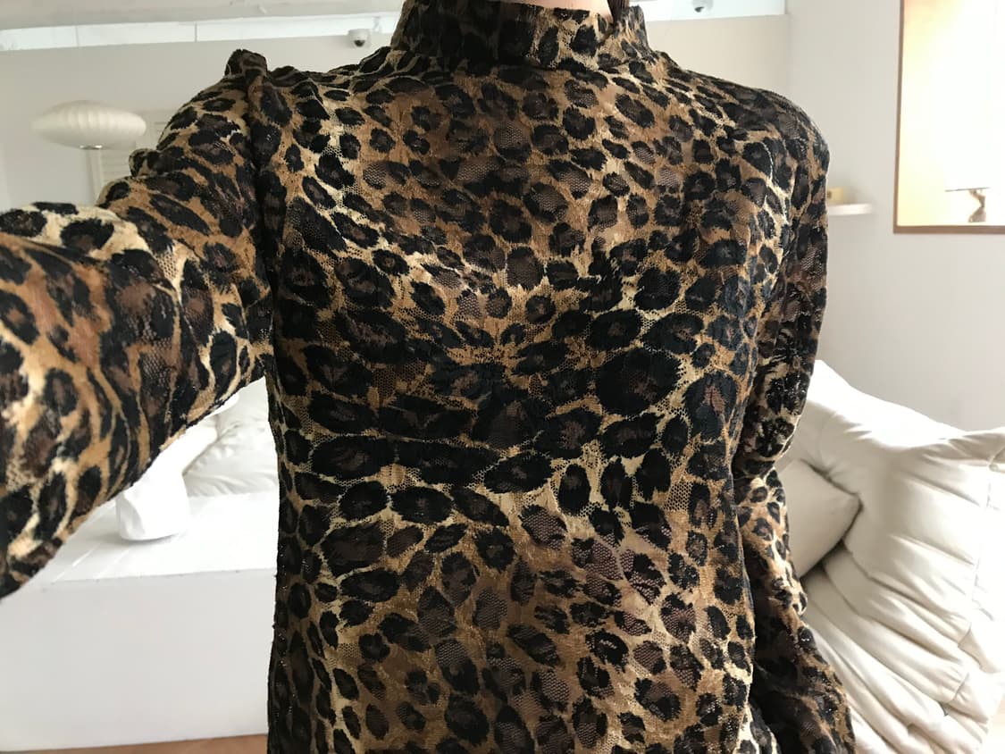 vintage leopard pattern top 상품이미지2