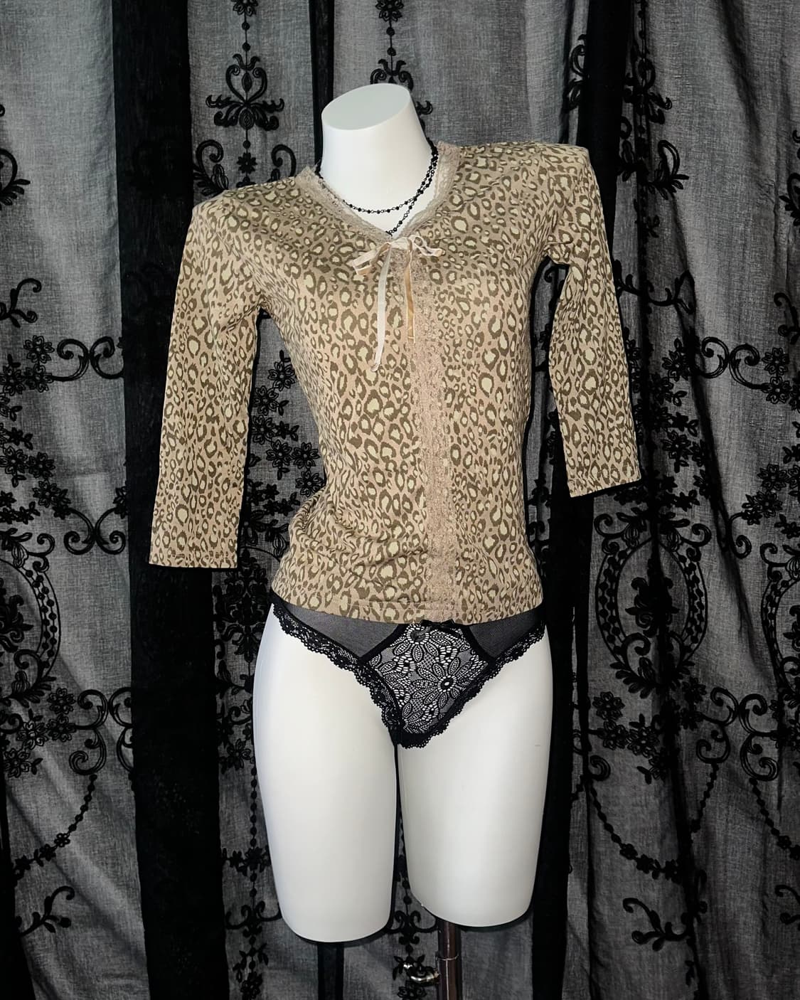 leopard print long-sleeved  상품이미지1