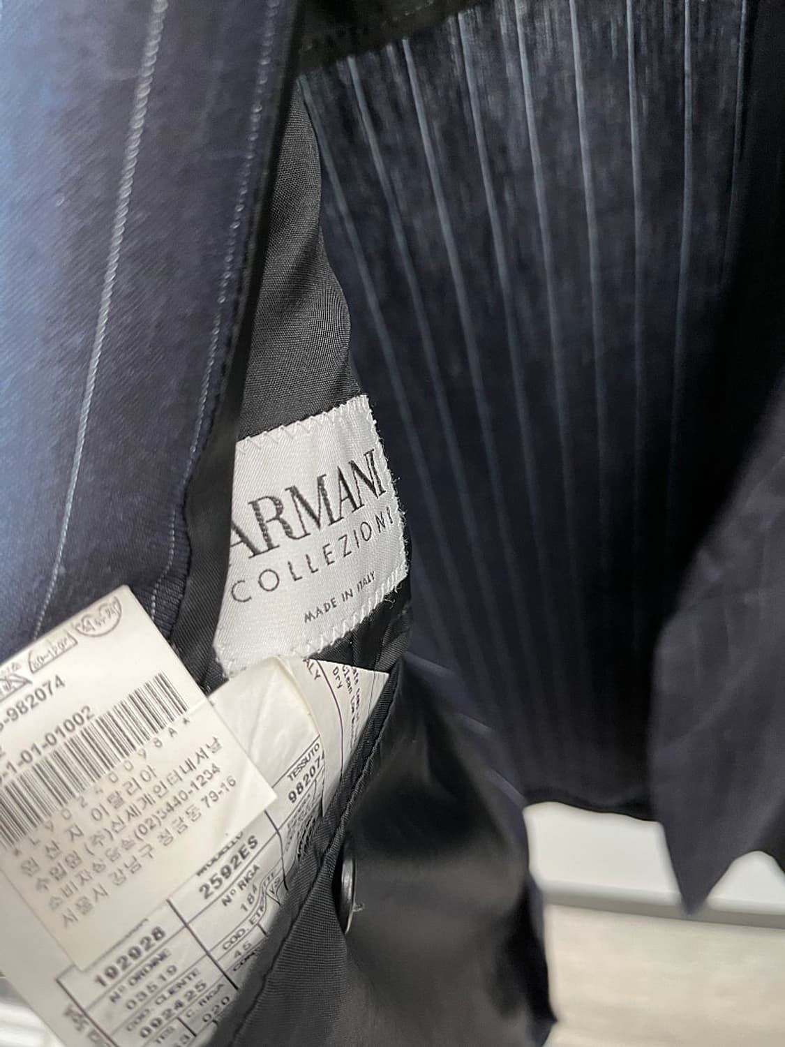 110) 알마니꼴레지오니 스트라이프 린넨자켓  상품이미지9