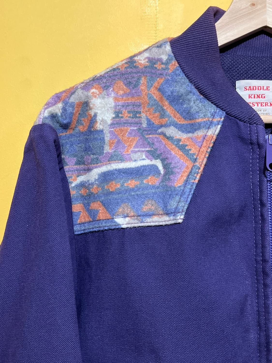 90s USA [M] SADDLE KING 아즈텍 웨스턴 빈티지 자켓 상품이미지3