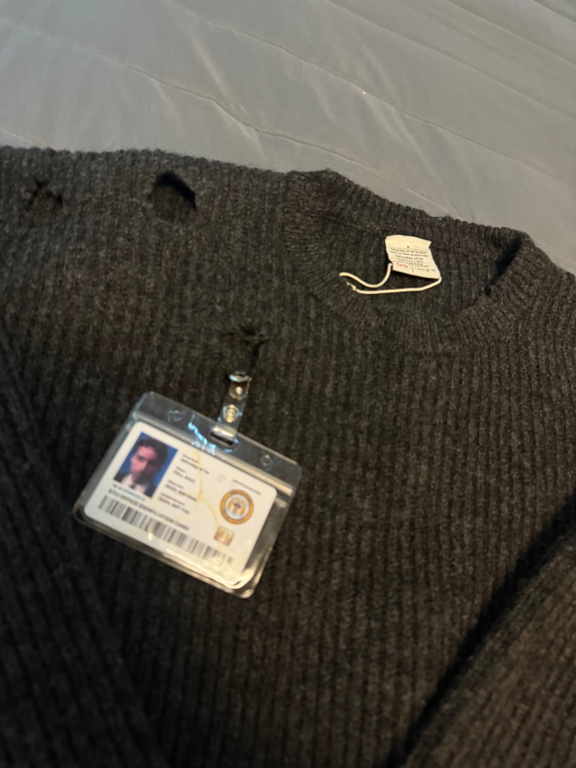 STU 디스트로이드 오버핏 니트 차콜그레이 OS 상품이미지2