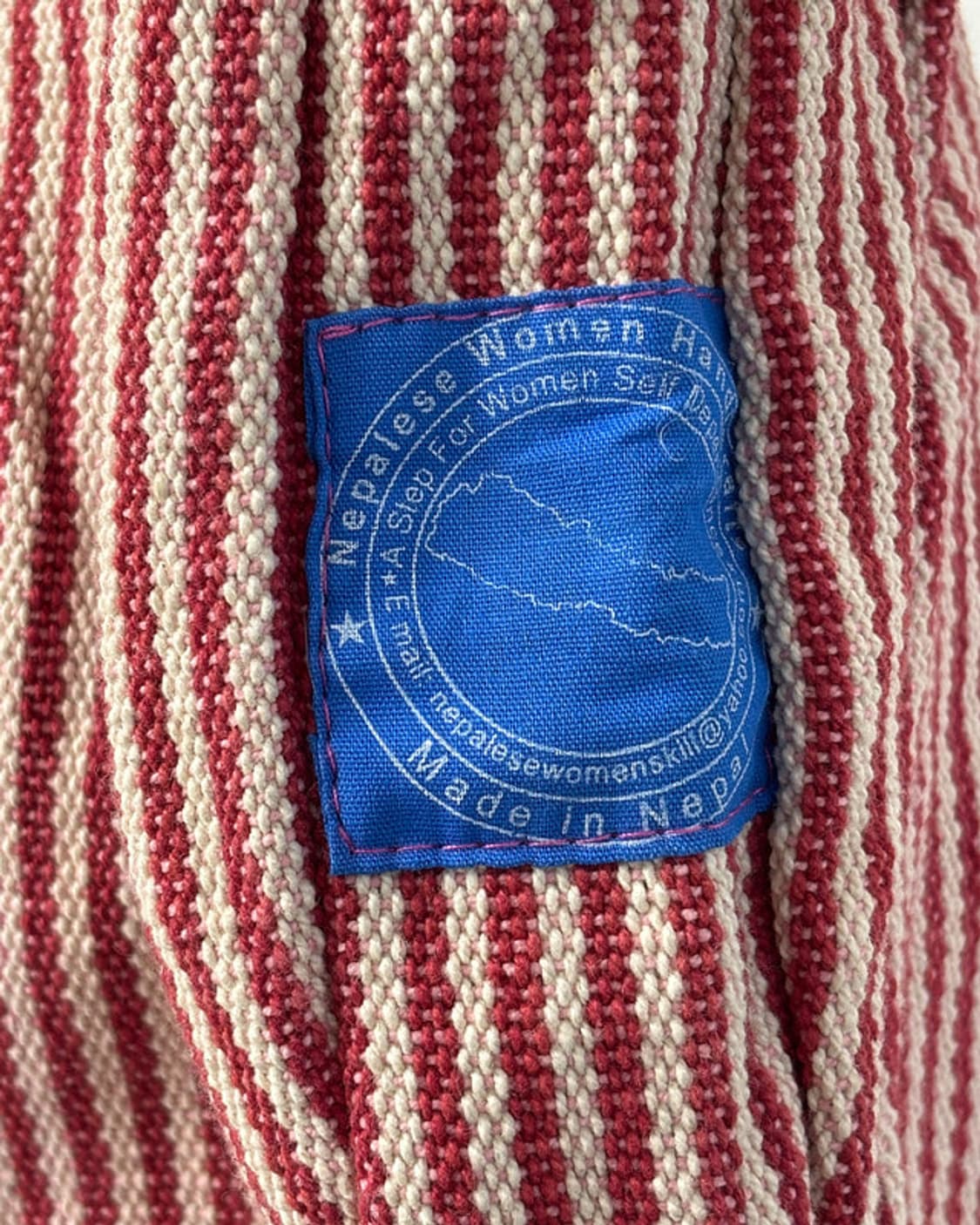 Nepal red stripe tote bag 상품이미지7