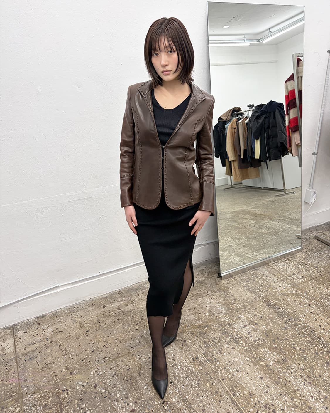 슈트레네세 램레더 파이핑 자켓 상품이미지9