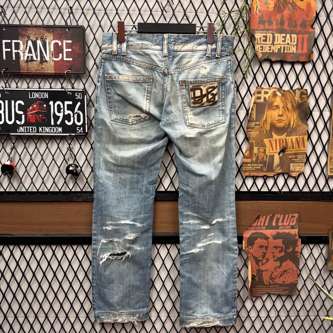 00s 돌체앤가바나 14 클래식 디스트로이드 데님 팬츠 연청 상품이미지1
