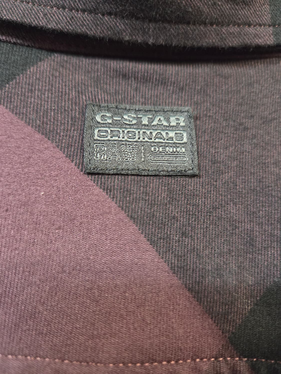 G-STAR RAW 체크 셔츠 남방 버건디(XL)디피용/택없음 상품이미지6