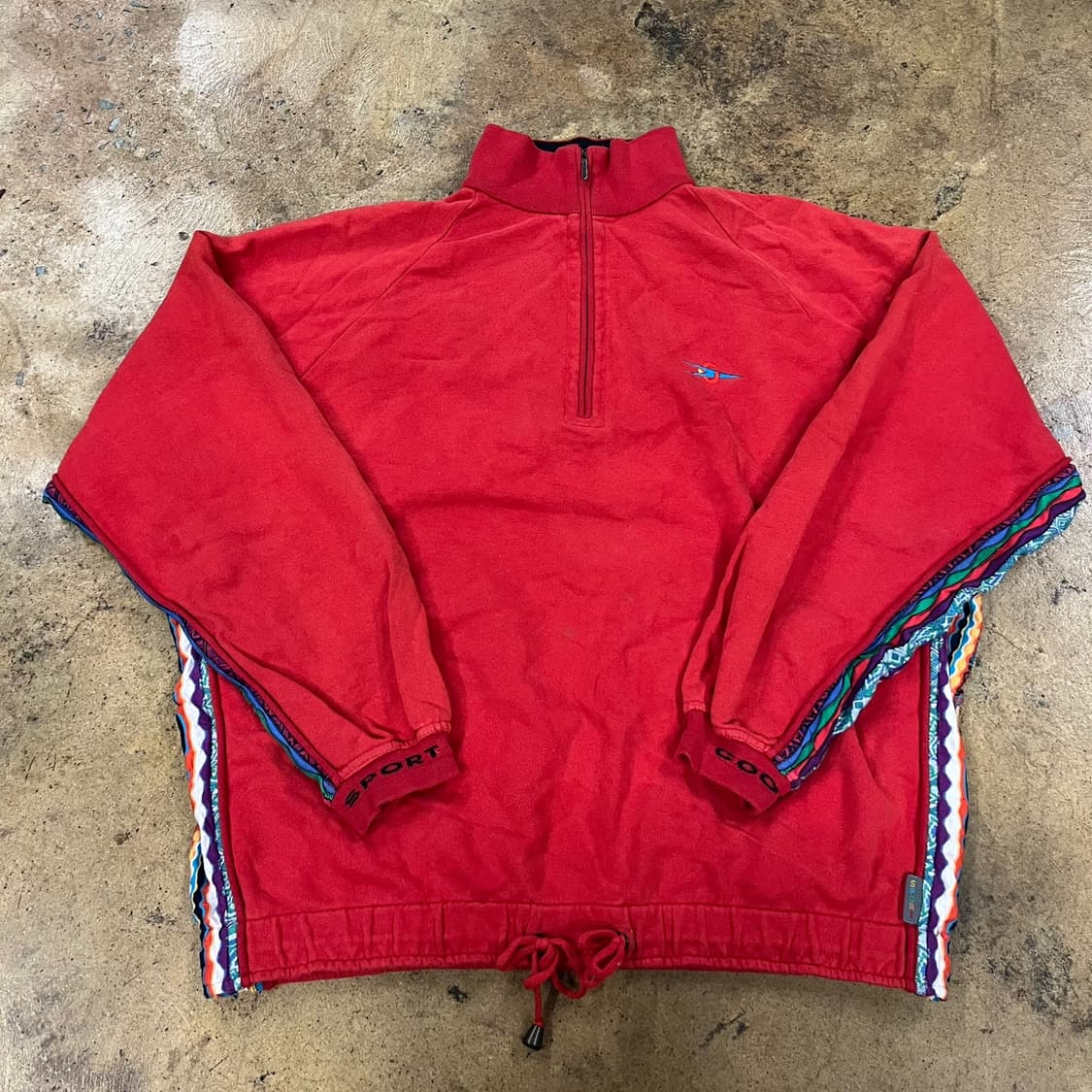 [정품/L] 쿠지 스포츠 빈티지 하프집업 레드 b18 상품이미지2