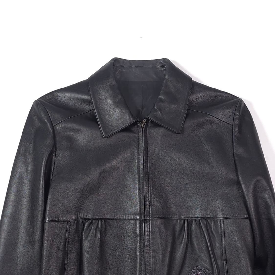 빈티지 플라워 자수 리얼 양가죽 블루종 자켓 상품이미지3