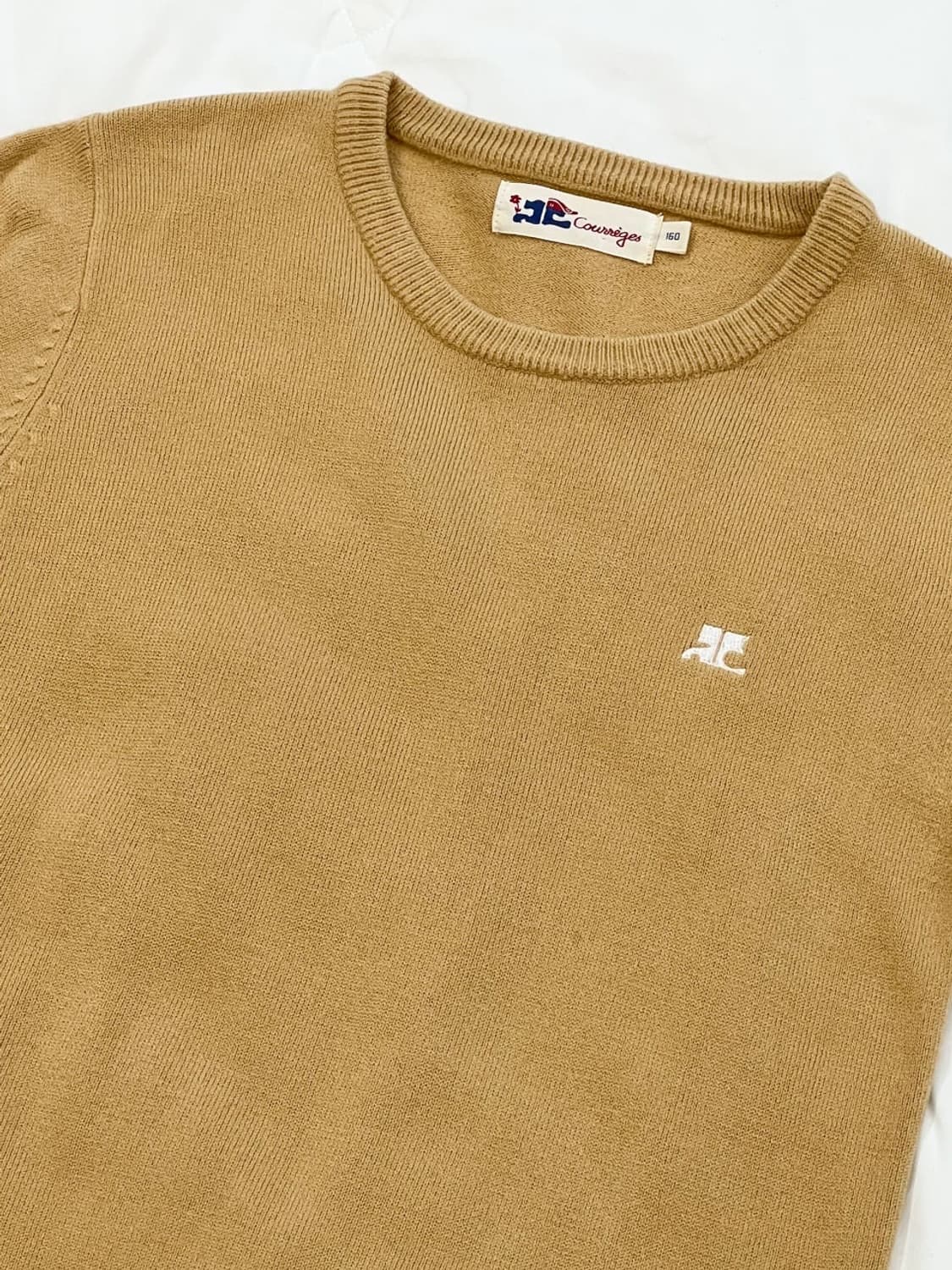 courreges / 꾸레쥬 베이지 반팔 니트   상품이미지4