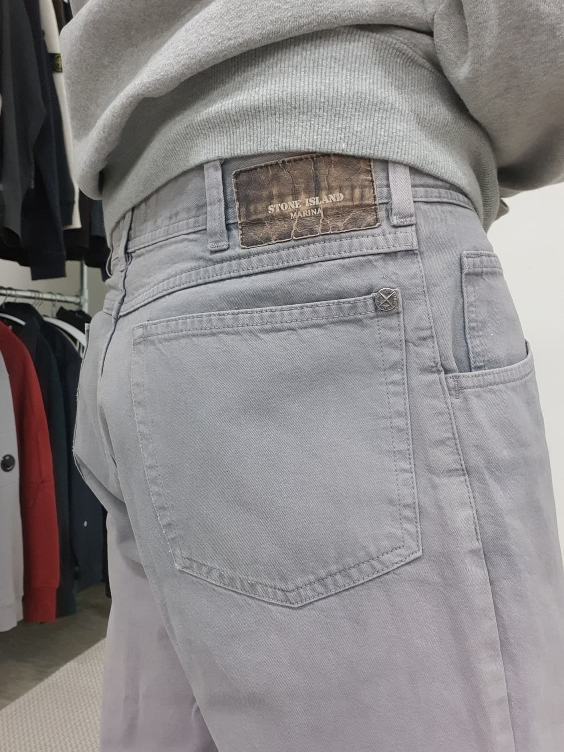 90–00s 스톤 아일랜드 와이드 레그 마리나 진 상품이미지1