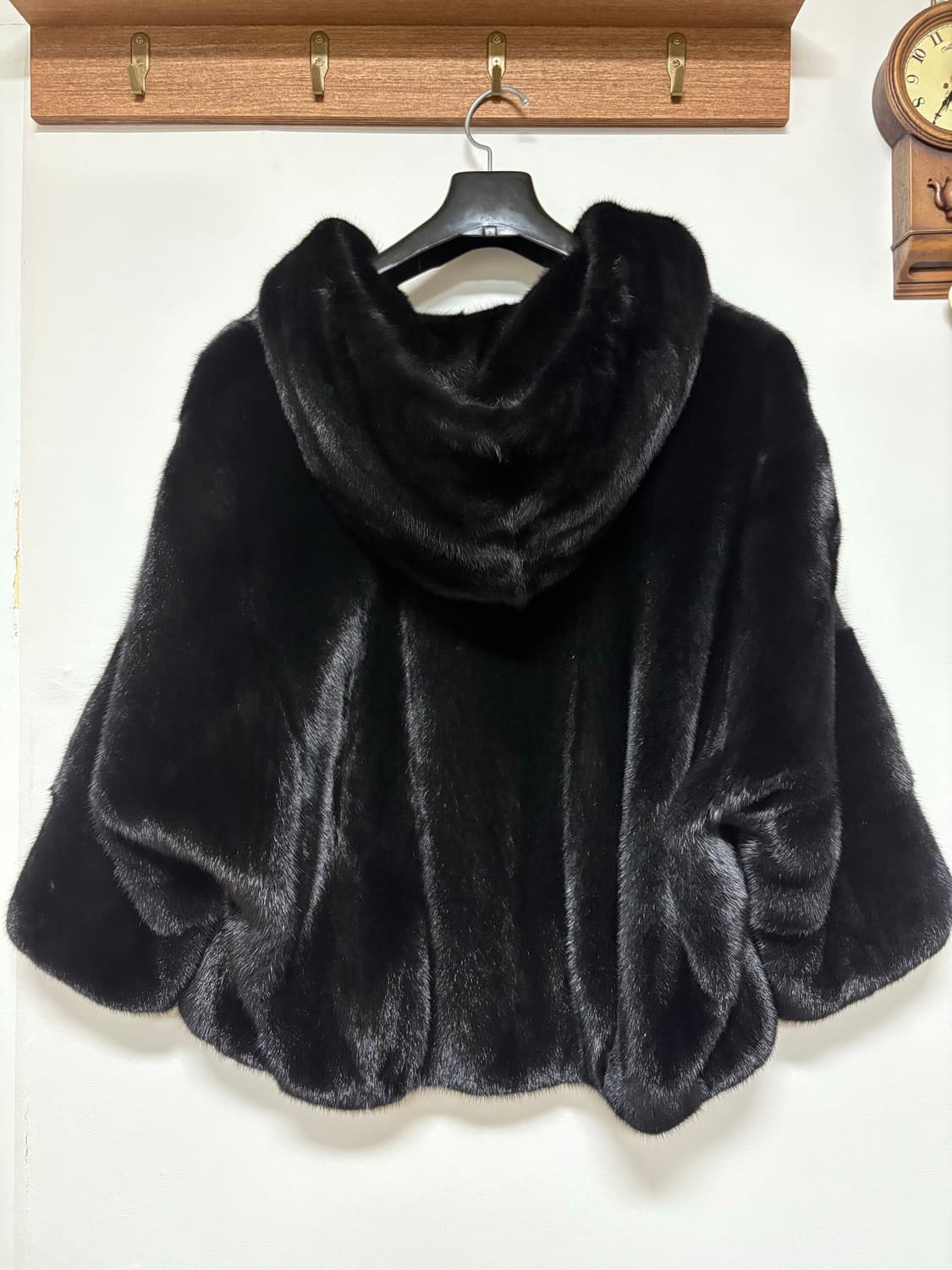 블랙 리얼밍크 후드 자켓 상품이미지2