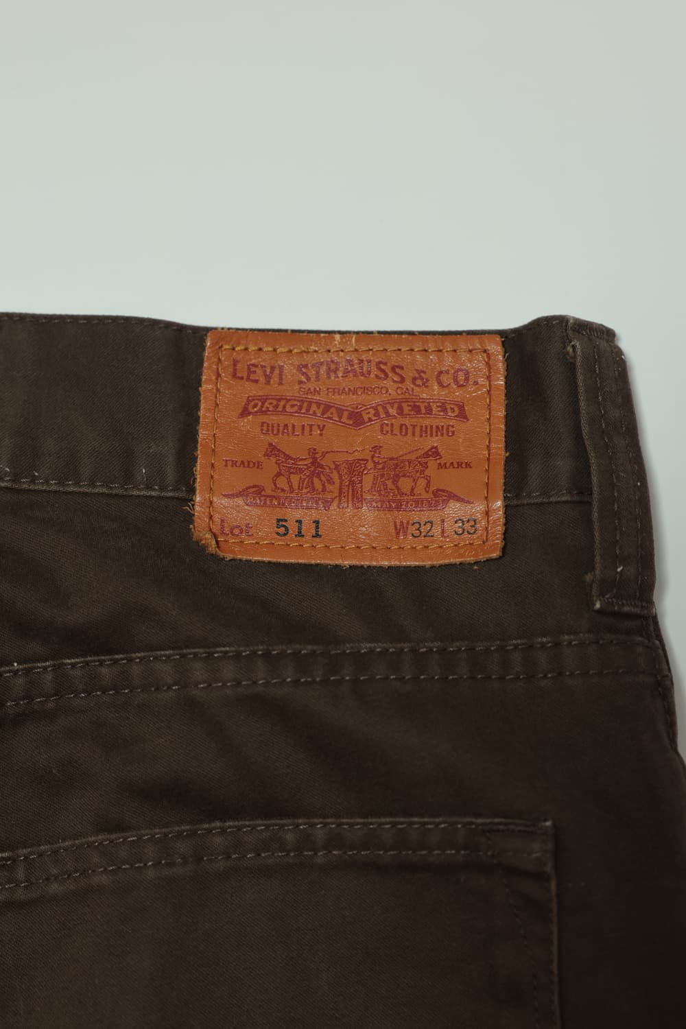 511 Slim Fit Brown Cotton Pants  상품이미지5