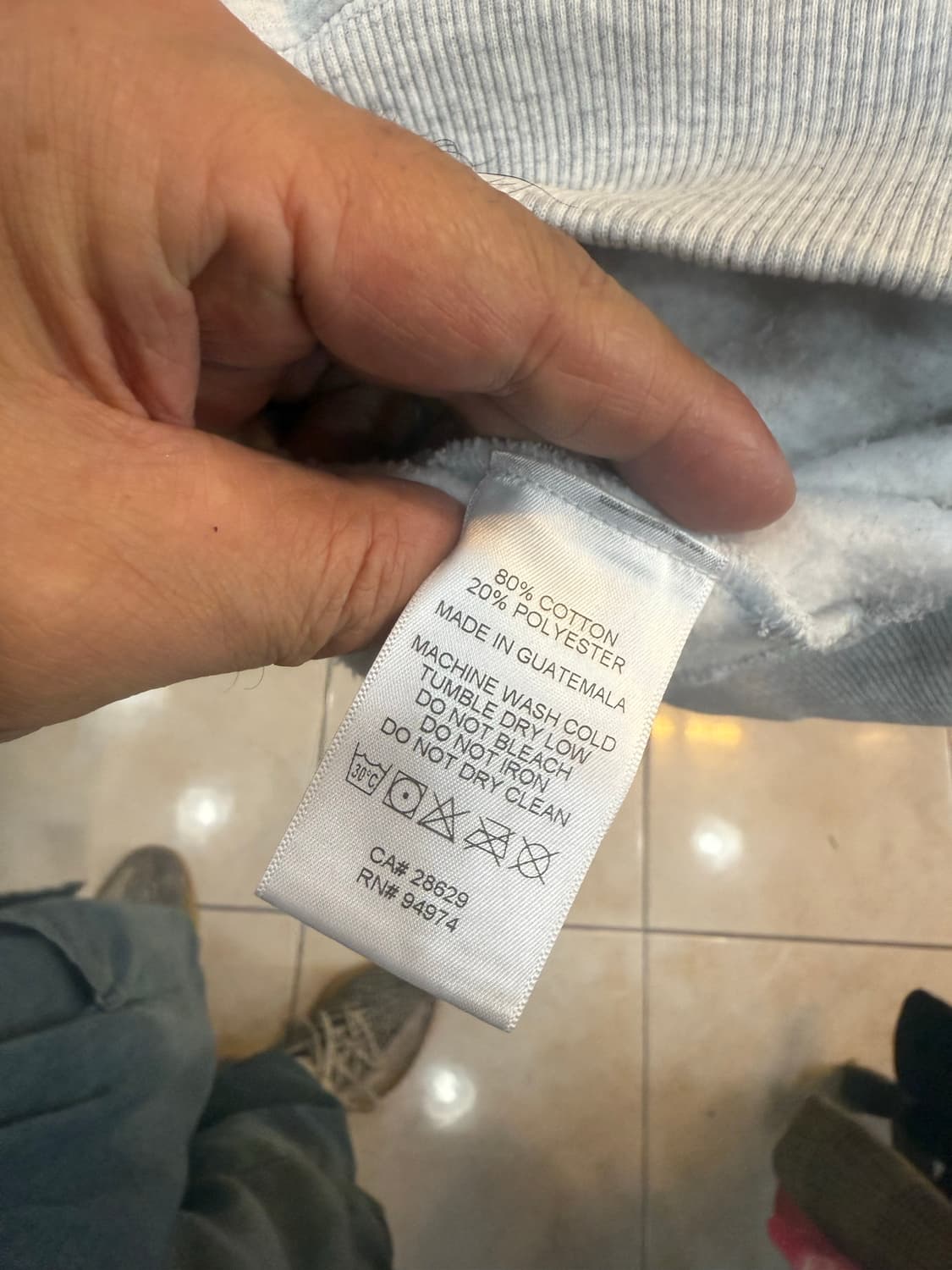 95 정품 스투시 월드투어 애쉬헤더 후드티 팝니다 상품이미지5