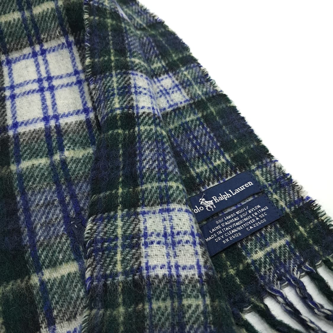 MX139 폴로 랄프로렌 라이트 블랙워치 램스울 목도리 머플러 상품이미지4