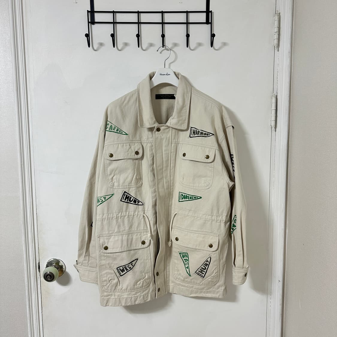 정가 60만원 3(105-110) 다레니모 헌팅 핸드프린팅 사파리 자켓  상품이미지1