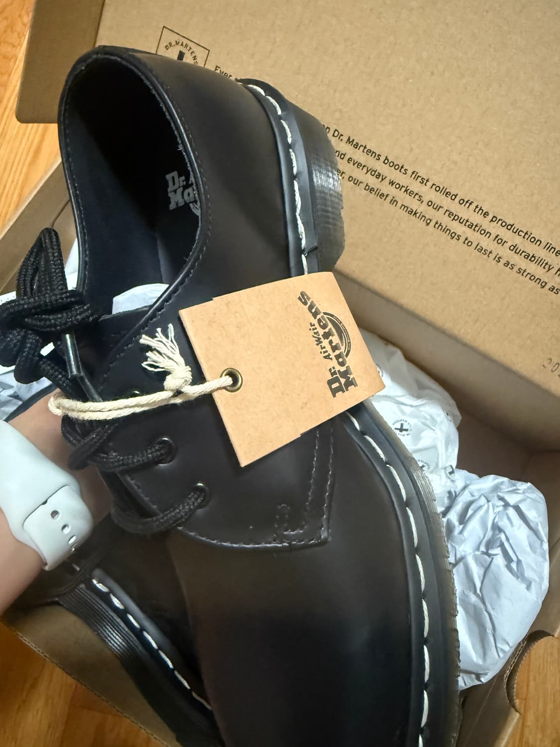 260사이즈 닥터마틴 1461 화이트스티치 24757001 상품이미지2