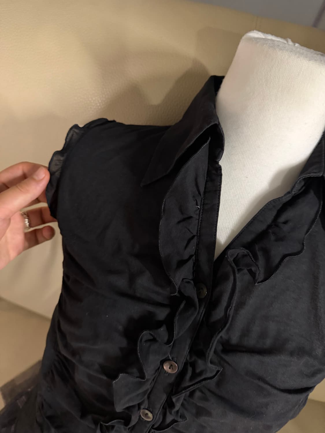 shirring detail frill sleeveless 상품이미지4