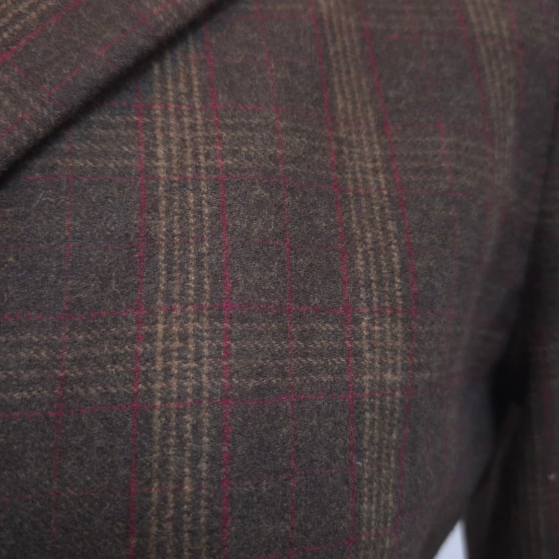 Lands’ End 브라운 체크 울 블레이저 상품이미지10