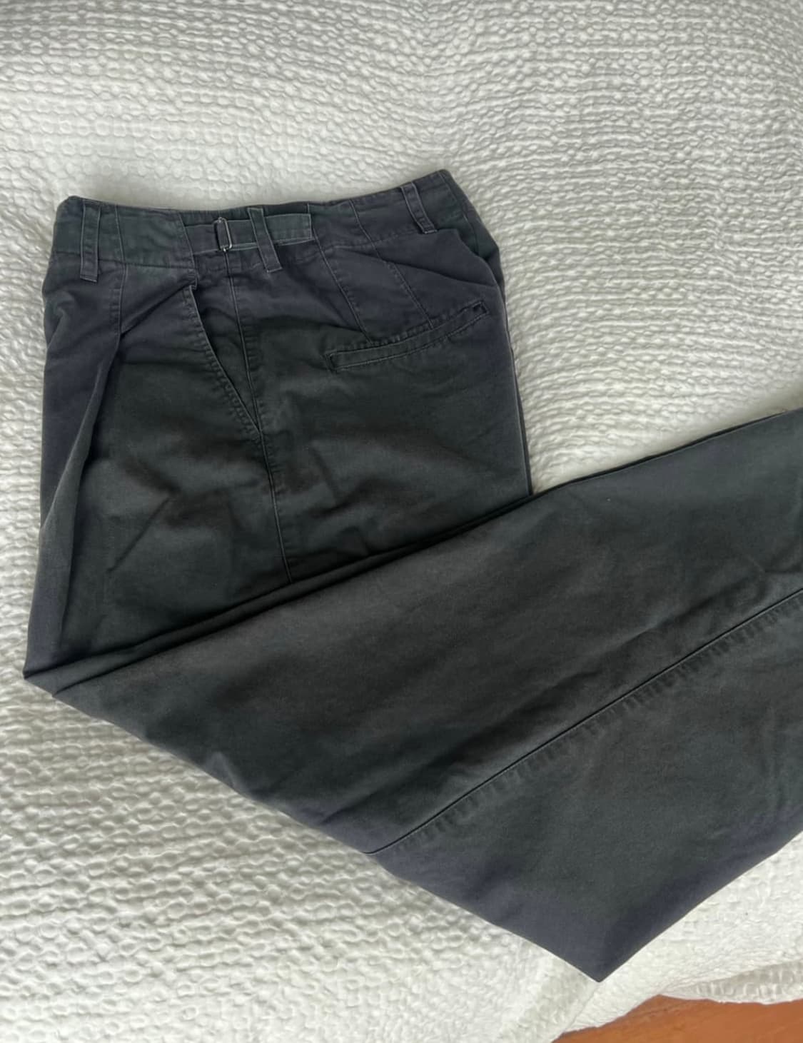 VTG deep pleats Trousers Charcoal 상품이미지2