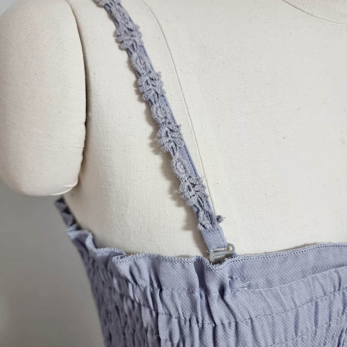 엑시즈팜 어깨끈 탈착 스모킹 롱원피스 (원사이즈) 택있는 새상품 상품이미지3