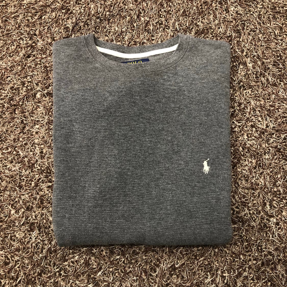폴로 랄프로렌 와플 그레이 롱슬리브 상품이미지1